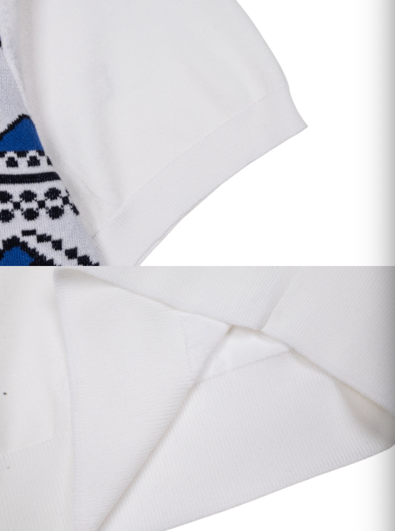 LOUIS VUITTON 26FW FAIR ISLE GEOMETRIC INTARSIA SHORT-SLEEVE KNIT – HIGH END