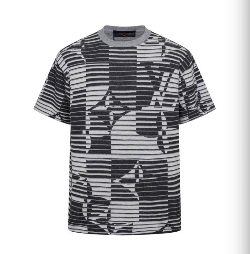 LOUIS VUITTON 26FW ILLUSION MONOGRAM STRIPED KNIT SHORT-SLEEVE – HIGH END