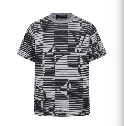 LOUIS VUITTON 26FW ILLUSION MONOGRAM STRIPED KNIT SHORT-SLEEVE – HIGH END