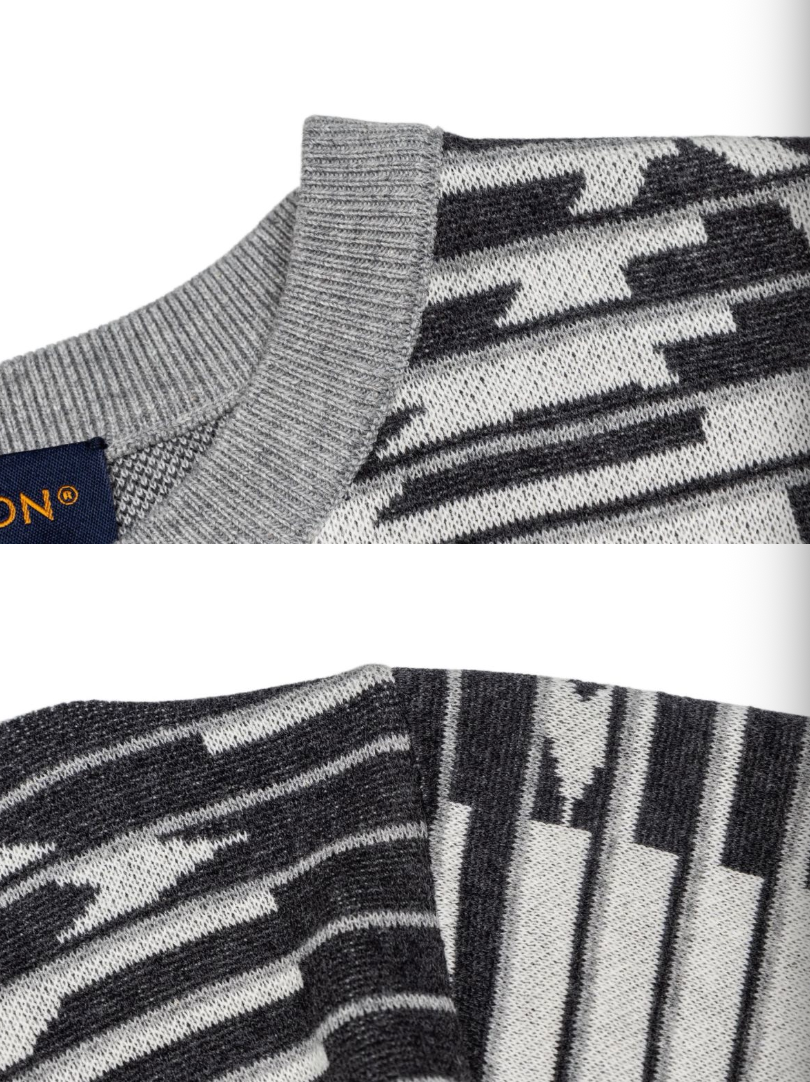 LOUIS VUITTON 26FW ILLUSION MONOGRAM STRIPED KNIT SHORT-SLEEVE – HIGH END