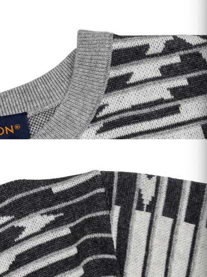 LOUIS VUITTON 26FW ILLUSION MONOGRAM STRIPED KNIT SHORT-SLEEVE – HIGH END