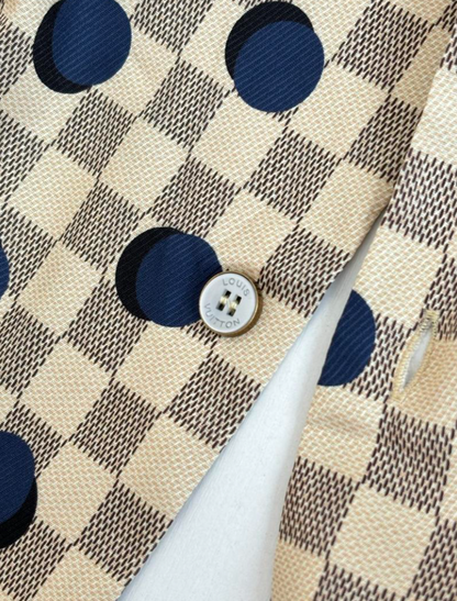 LOUIS VUITTON DAMIER POLKA DOT SILK SHIRT & SHORTS SET– 1:1 HIGH END