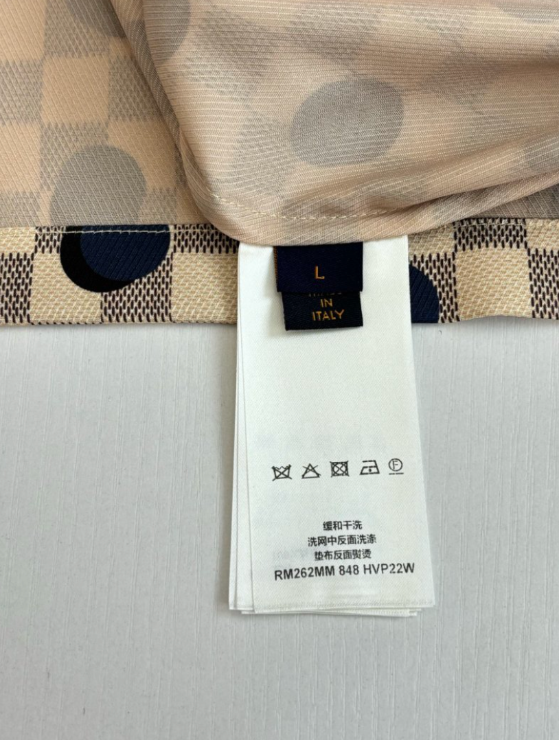 LOUIS VUITTON DAMIER POLKA DOT SILK SHIRT & SHORTS SET– 1:1 HIGH END