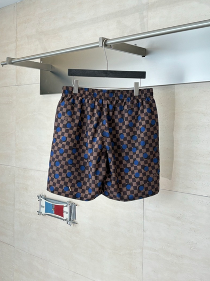 LOUIS VUITTON DAMIER POLKA DOT SILK SHIRT & SHORTS SET– 1:1 HIGH END