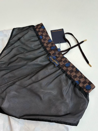 LOUIS VUITTON DAMIER POLKA DOT SILK SHIRT & SHORTS SET– 1:1 HIGH END