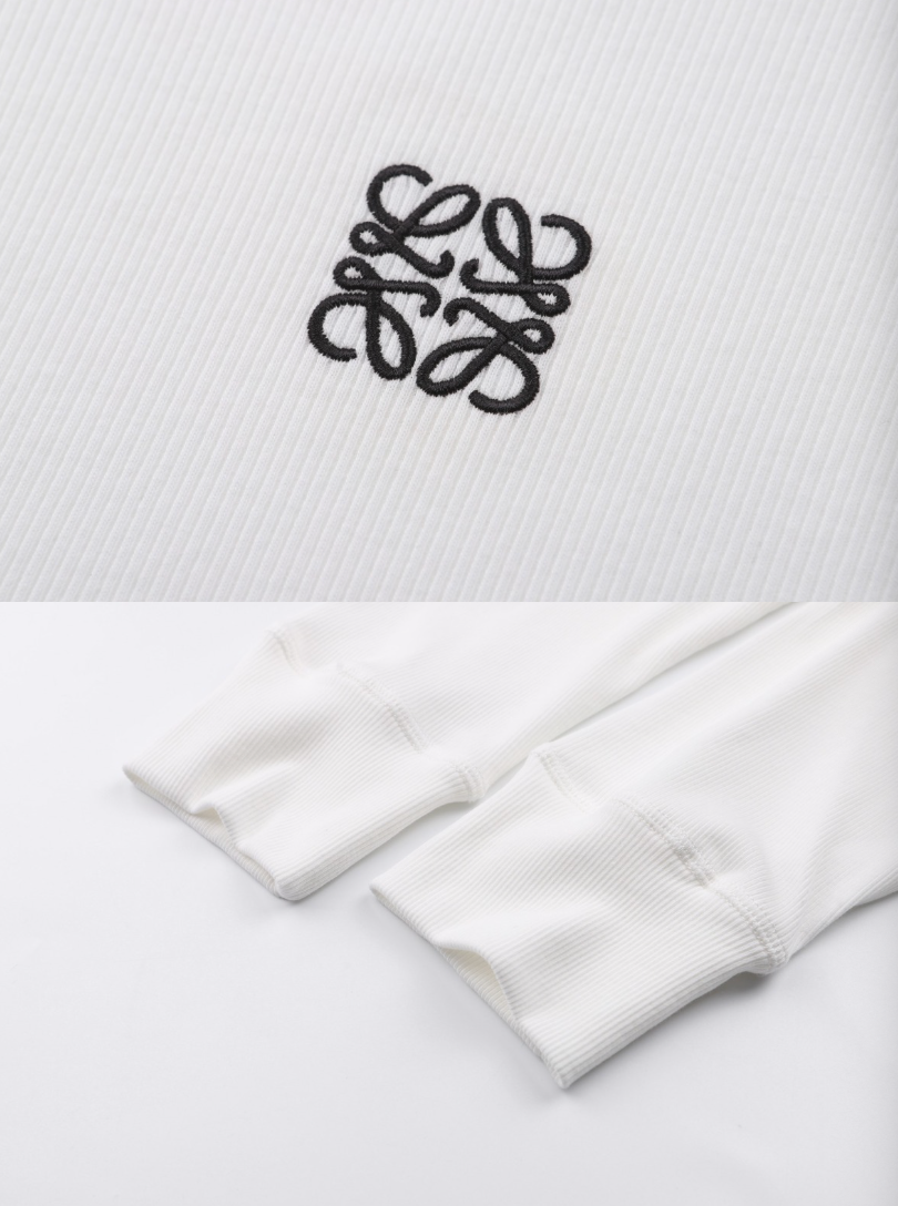 LOEWE EMBROIDERED ANAGRAM LONG SLEEVE T-SHIRT – 1:1 HIGH END