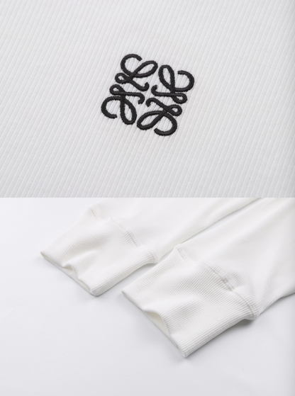 LOEWE EMBROIDERED ANAGRAM LONG SLEEVE T-SHIRT – 1:1 HIGH END
