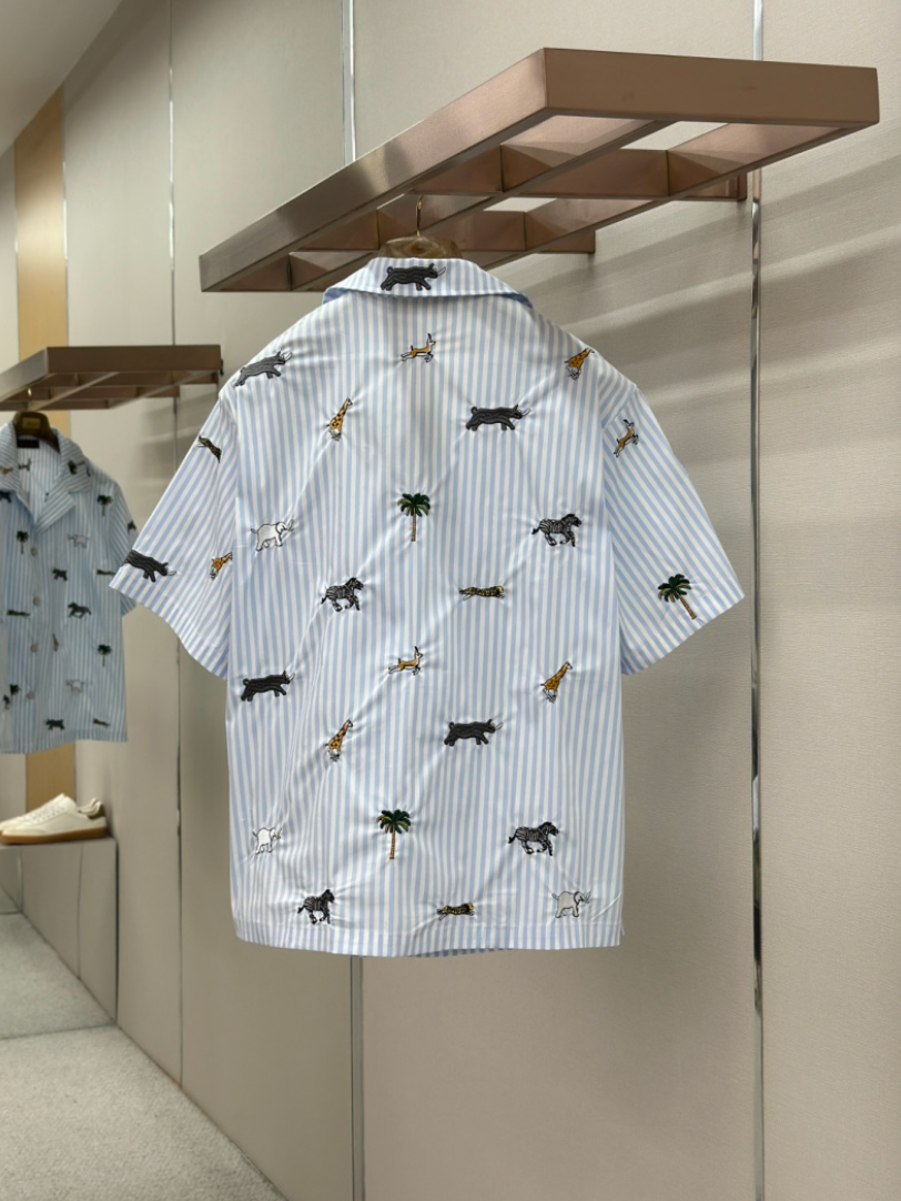LOUIS VUITTON 26FW ANIMAL STRIPE SHORT SLEEVE SHIRT & SHORTS SET – 1:1 HIGH END