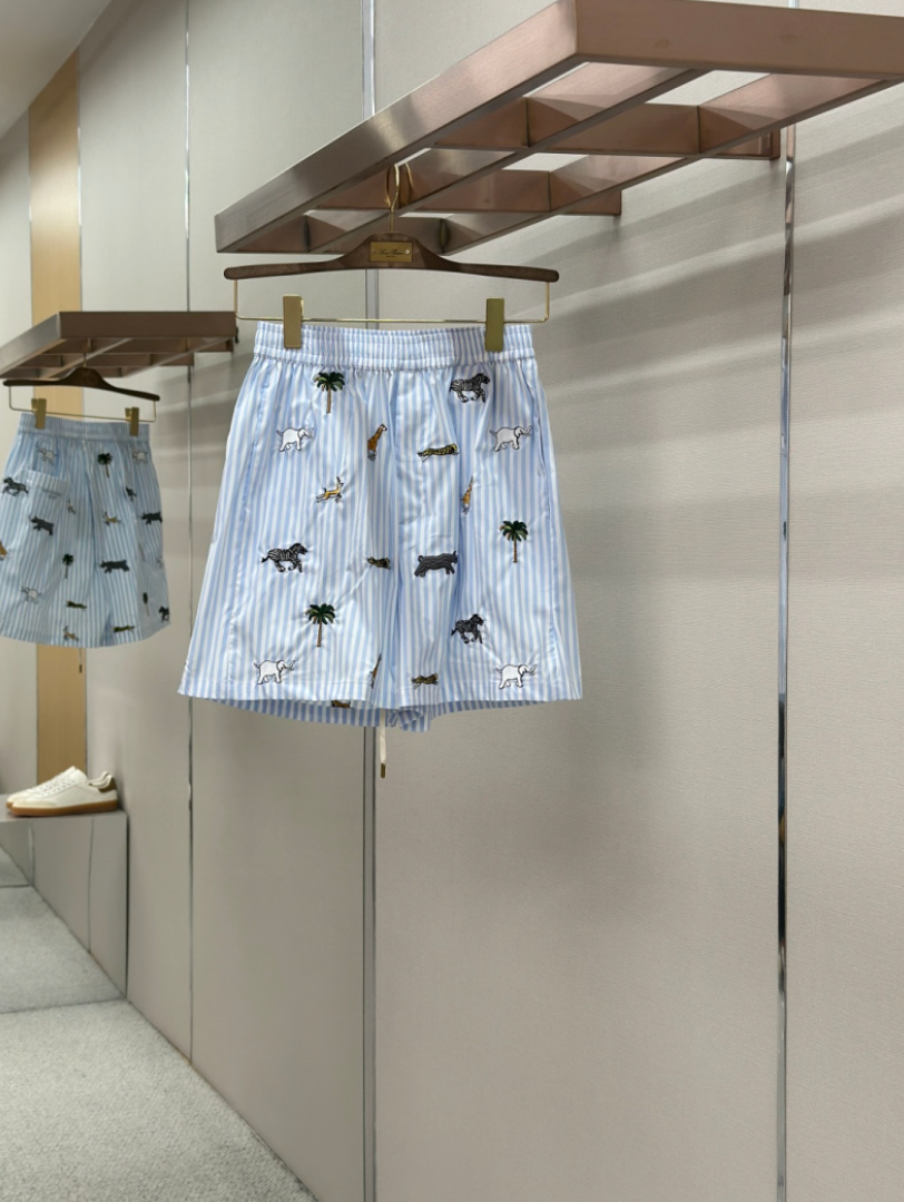 LOUIS VUITTON 26FW ANIMAL STRIPE SHORT SLEEVE SHIRT & SHORTS SET – 1:1 HIGH END
