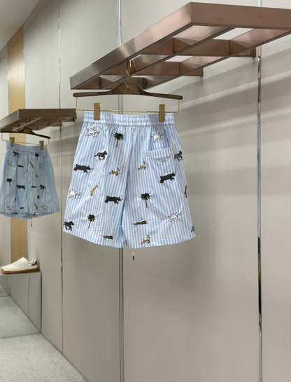 LOUIS VUITTON 26FW ANIMAL STRIPE SHORT SLEEVE SHIRT & SHORTS SET – 1:1 HIGH END