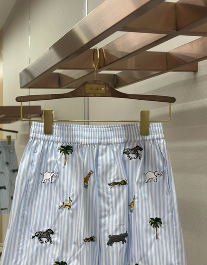 LOUIS VUITTON 26FW ANIMAL STRIPE SHORT SLEEVE SHIRT & SHORTS SET – 1:1 HIGH END