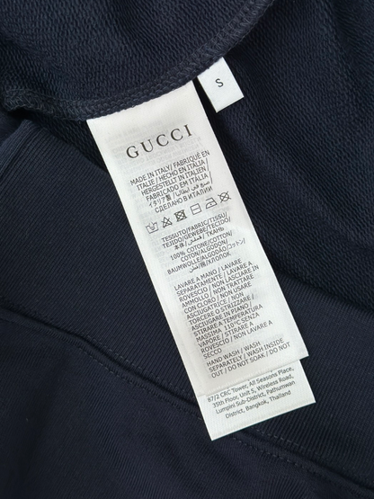 GUCCI 26FW EMBROIDERED LOGO COTTON CREWNECK SWEATSHIRT – 1:1 HIGH END