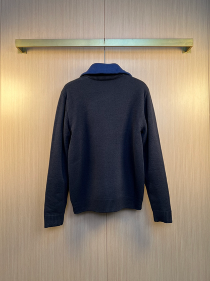 LOUIS VUITTON 26FW REVERSIBLE MONOGRAM KNIT ZIP CARDIGAN – 1:1 HIGH END
