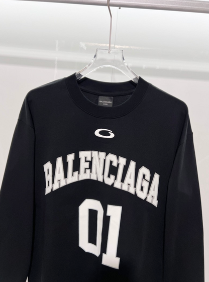 BALENCIAGA BLCG 2026FW BASKETBALL LOGO EMBROIDERED LONG SLEEVE T-SHIRT – 1:1 HIGH END