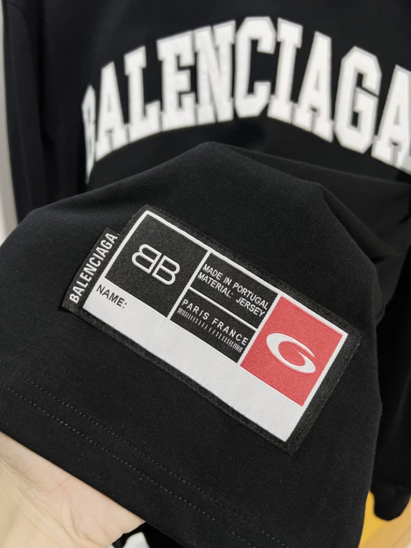 BALENCIAGA BLCG 2026FW BASKETBALL LOGO EMBROIDERED LONG SLEEVE T-SHIRT – 1:1 HIGH END
