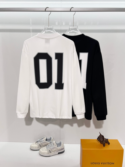 BALENCIAGA BLCG 2026FW BASKETBALL LOGO EMBROIDERED LONG SLEEVE T-SHIRT – 1:1 HIGH END