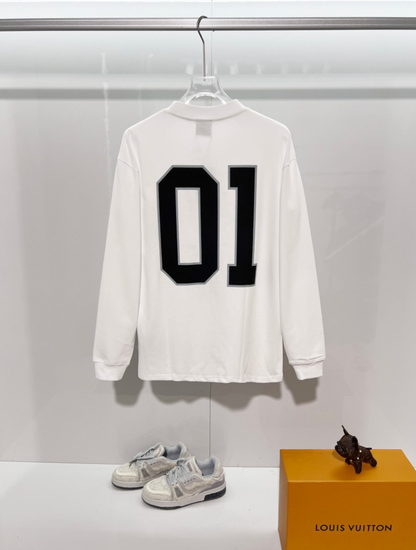 BALENCIAGA BLCG 2026FW BASKETBALL LOGO EMBROIDERED LONG SLEEVE T-SHIRT – 1:1 HIGH END