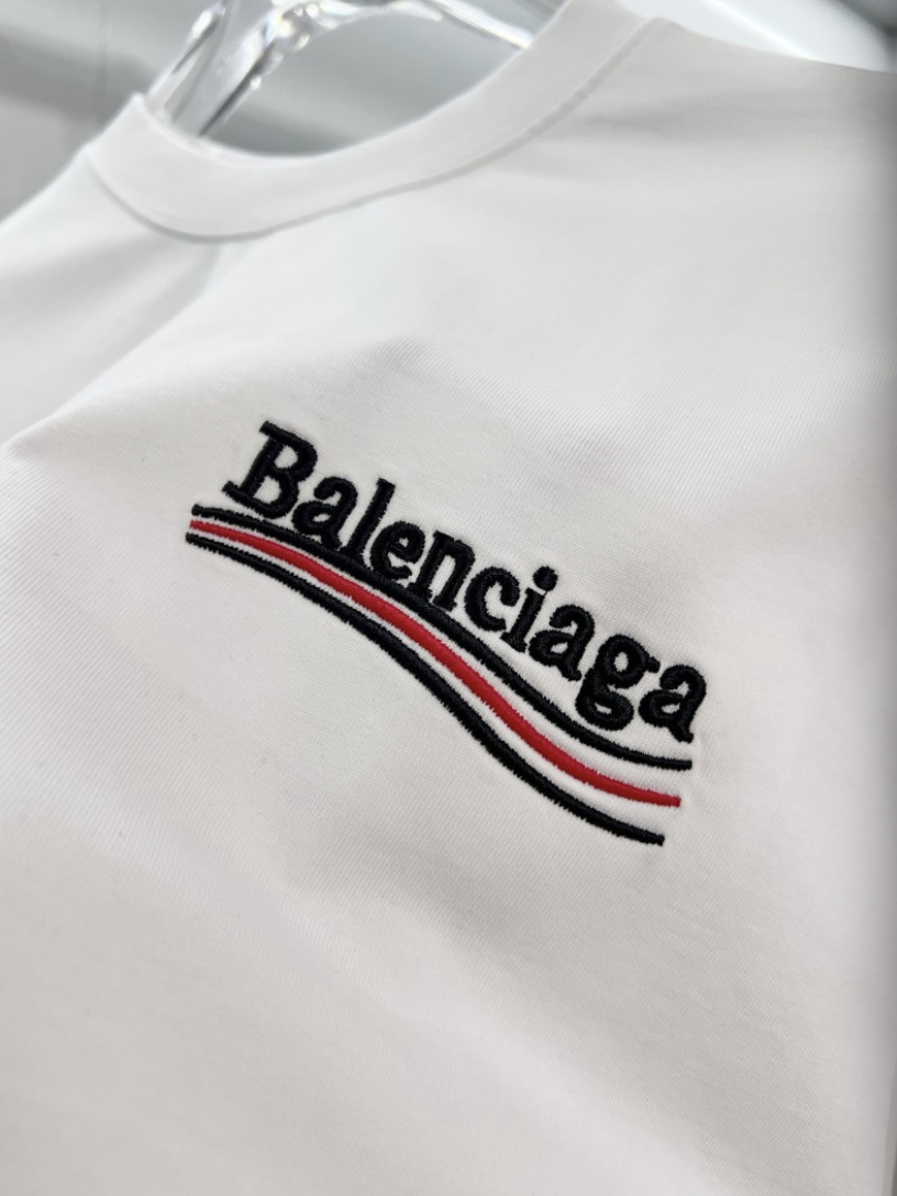 BALENCIAGA BLCG 2026FW COLA WAVE LOGO EMBROIDERED LONG SLEEVE T-SHIRT– 1:1 HIGH END