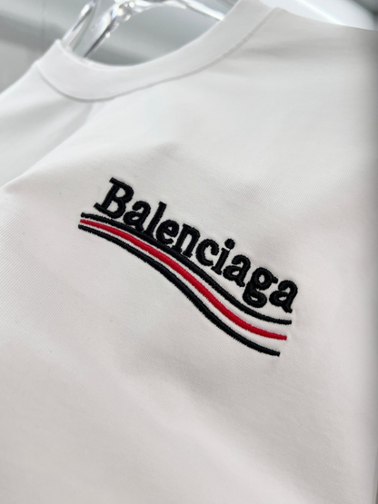 BALENCIAGA BLCG 2026FW COLA WAVE LOGO EMBROIDERED LONG SLEEVE T-SHIRT– 1:1 HIGH END