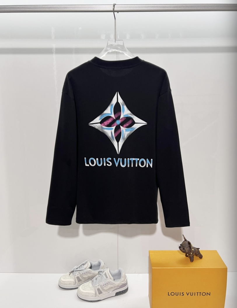 LOUIS VUITTON LV 2026FW GRAFFITI MONOGRAM FLOWER LONG SLEEVE T-SHIRT– 1:1 HIGH END
