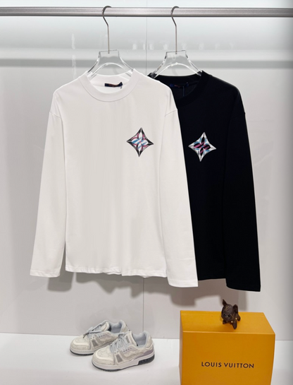 LOUIS VUITTON LV 2026FW GRAFFITI MONOGRAM FLOWER LONG SLEEVE T-SHIRT– 1:1 HIGH END