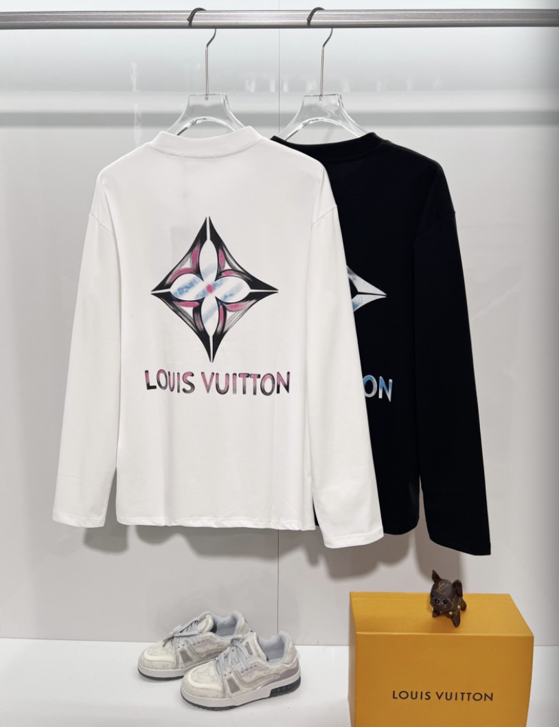 LOUIS VUITTON LV 2026FW GRAFFITI MONOGRAM FLOWER LONG SLEEVE T-SHIRT– 1:1 HIGH END