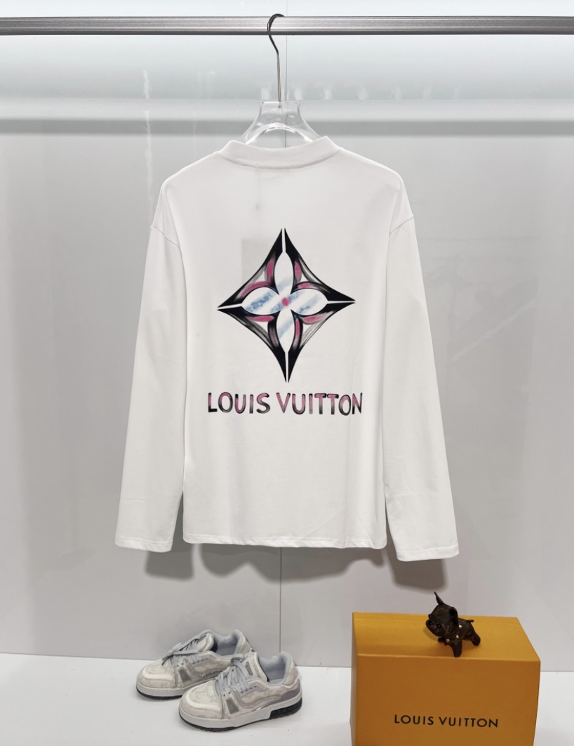LOUIS VUITTON LV 2026FW GRAFFITI MONOGRAM FLOWER LONG SLEEVE T-SHIRT– 1:1 HIGH END