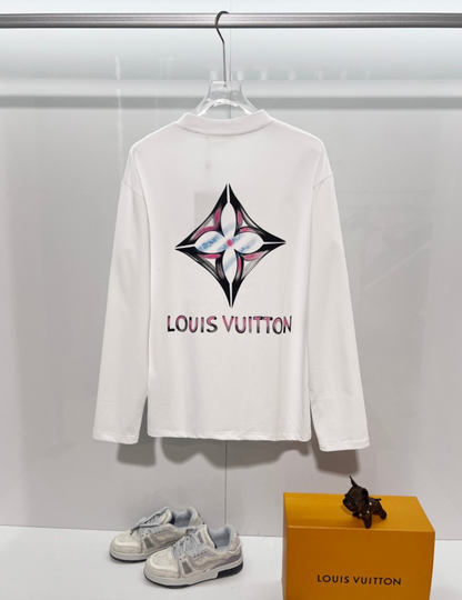 LOUIS VUITTON LV 2026FW GRAFFITI MONOGRAM FLOWER LONG SLEEVE T-SHIRT– 1:1 HIGH END