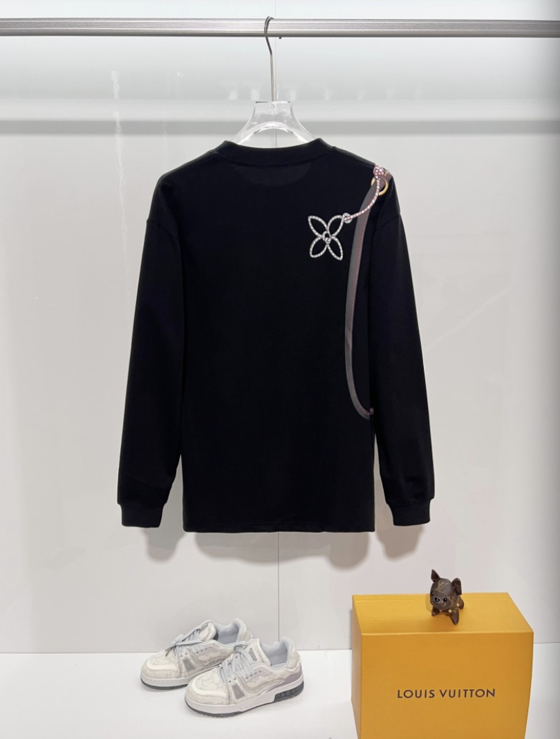 LOUIS VUITTON LV 2026FW ICONIC BAG GRAPHIC EMBROIDERED LONG SLEEVE T-SHIRT– 1:1 HIGH END