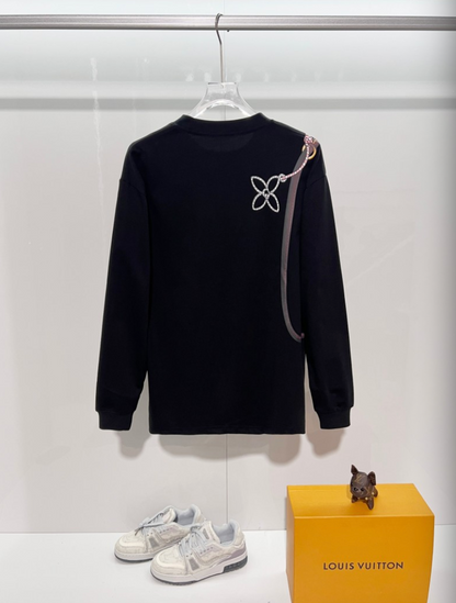 LOUIS VUITTON LV 2026FW ICONIC BAG GRAPHIC EMBROIDERED LONG SLEEVE T-SHIRT– 1:1 HIGH END