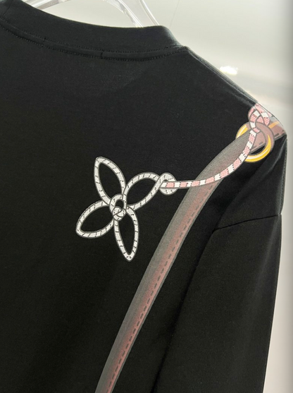 LOUIS VUITTON LV 2026FW ICONIC BAG GRAPHIC EMBROIDERED LONG SLEEVE T-SHIRT– 1:1 HIGH END