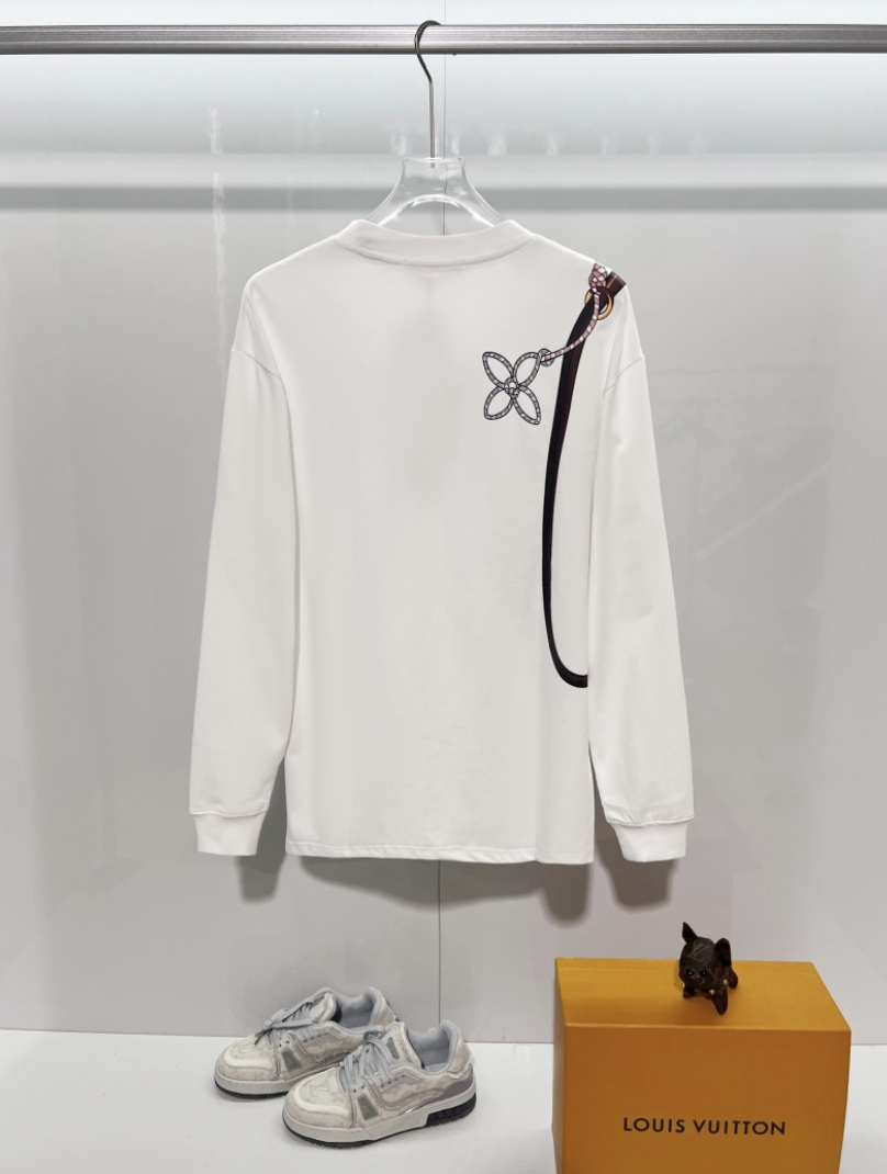 LOUIS VUITTON LV 2026FW ICONIC BAG GRAPHIC EMBROIDERED LONG SLEEVE T-SHIRT– 1:1 HIGH END