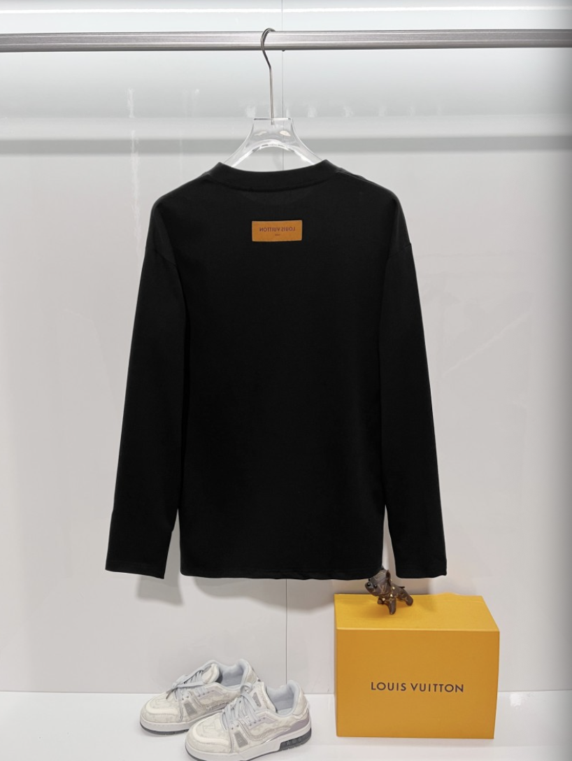 LOUIS VUITTON LV 2026FW WAVE MONOGRAM MULTI-COLOR EMBROIDERED LONG SLEEVE T-SHIRT – 1:1 HIGH END