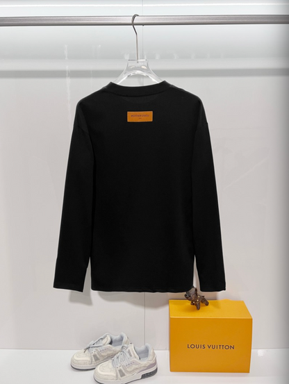LOUIS VUITTON LV 2026FW WAVE MONOGRAM MULTI-COLOR EMBROIDERED LONG SLEEVE T-SHIRT – 1:1 HIGH END