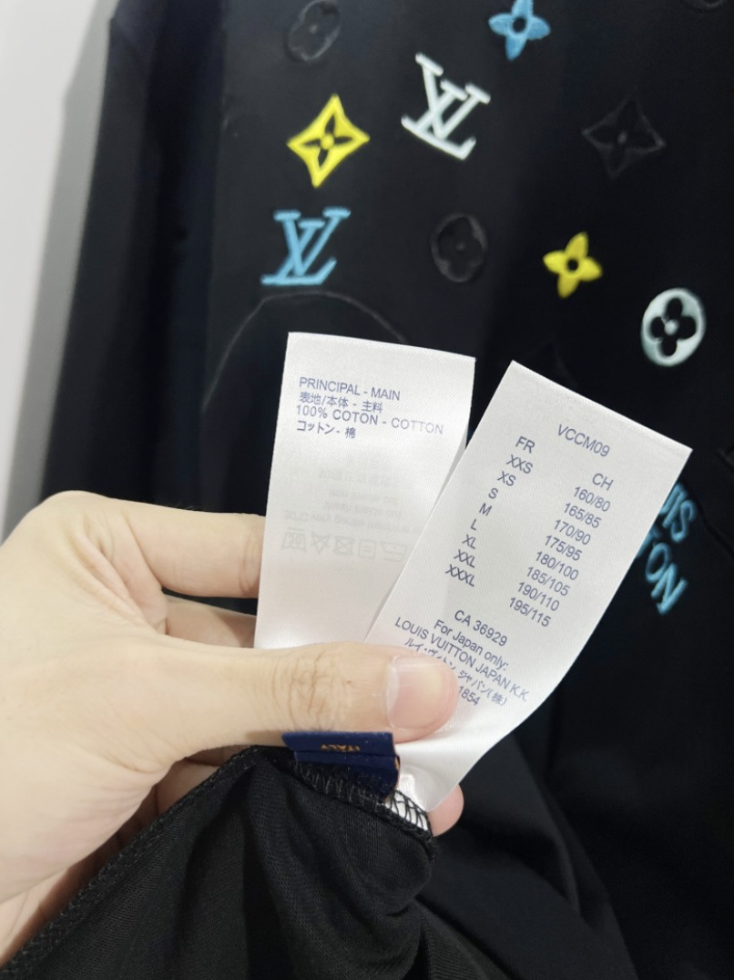 LOUIS VUITTON LV 2026FW WAVE MONOGRAM MULTI-COLOR EMBROIDERED LONG SLEEVE T-SHIRT – 1:1 HIGH END