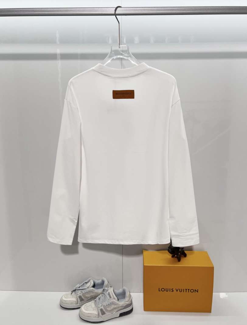 LOUIS VUITTON LV 2026FW WAVE MONOGRAM MULTI-COLOR EMBROIDERED LONG SLEEVE T-SHIRT – 1:1 HIGH END