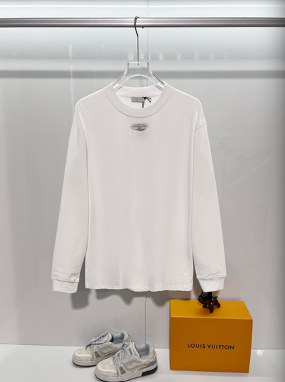DIOR 2026FW CD MINIMALIST EMBROIDERED PATCH LONG SLEEVE T-SHIRT– 1:1 HIGH END