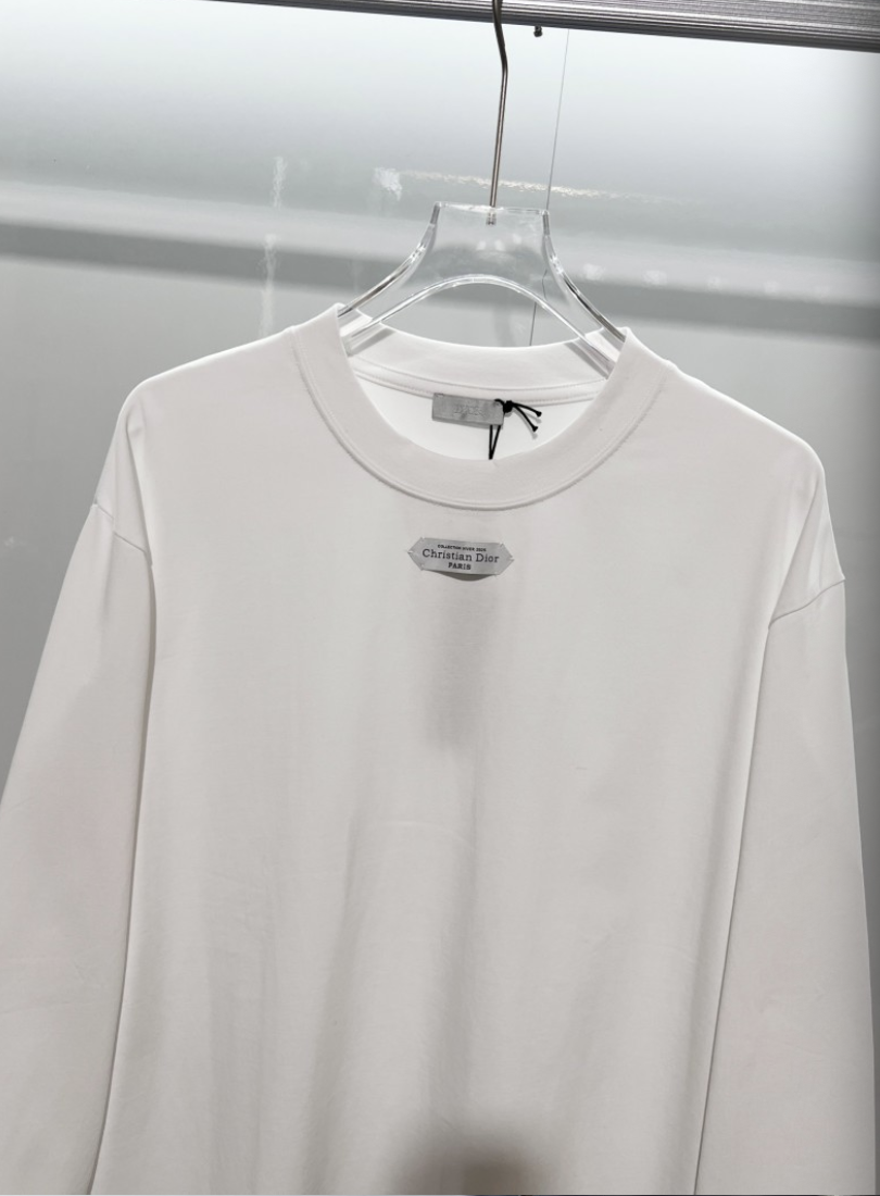 DIOR 2026FW CD MINIMALIST EMBROIDERED PATCH LONG SLEEVE T-SHIRT– 1:1 HIGH END