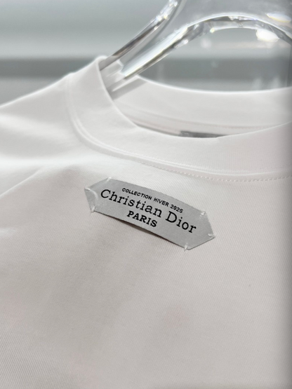 DIOR 2026FW CD MINIMALIST EMBROIDERED PATCH LONG SLEEVE T-SHIRT– 1:1 HIGH END