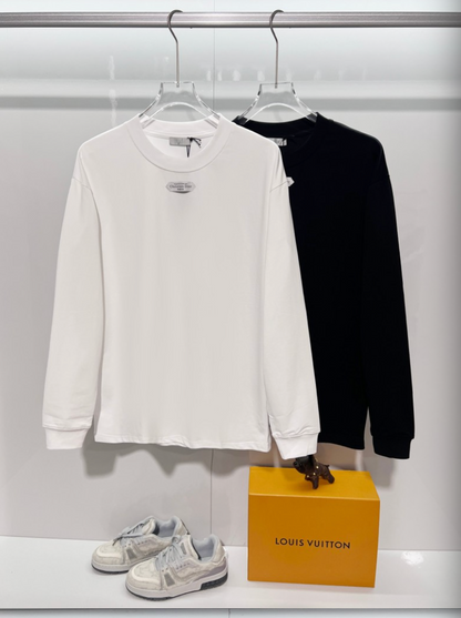 DIOR 2026FW CD MINIMALIST EMBROIDERED PATCH LONG SLEEVE T-SHIRT– 1:1 HIGH END