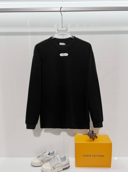 DIOR 2026FW CD MINIMALIST EMBROIDERED PATCH LONG SLEEVE T-SHIRT– 1:1 HIGH END