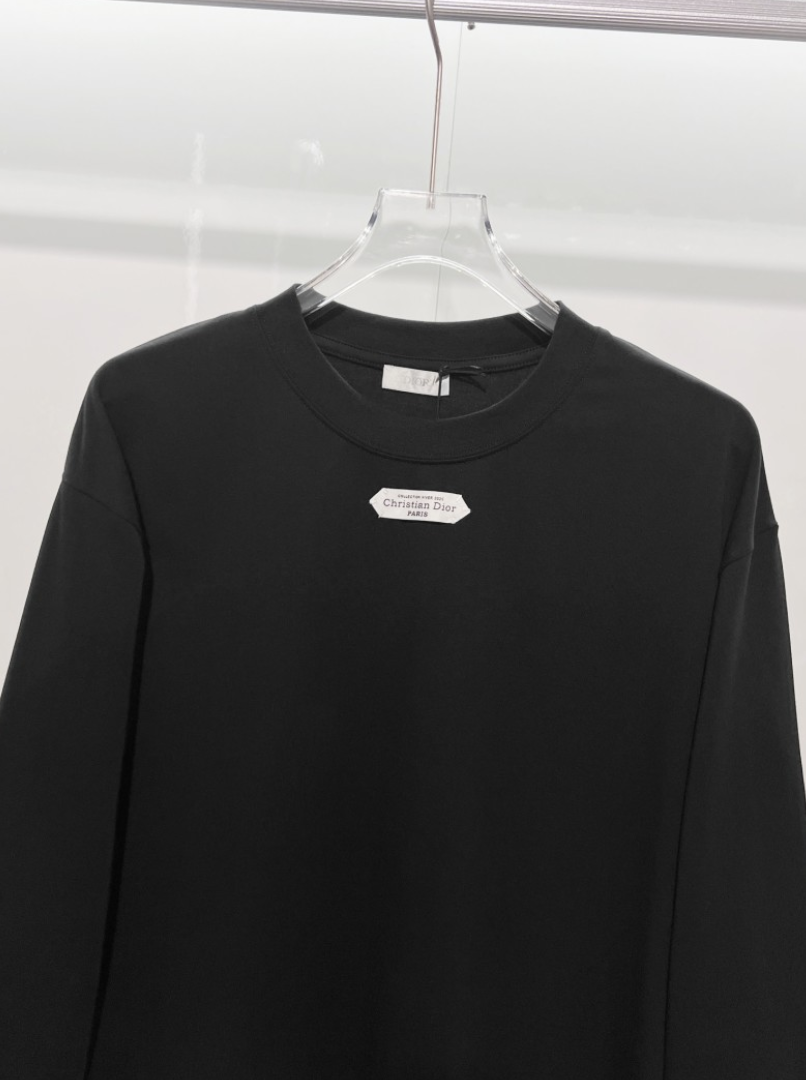 DIOR 2026FW CD MINIMALIST EMBROIDERED PATCH LONG SLEEVE T-SHIRT– 1:1 HIGH END