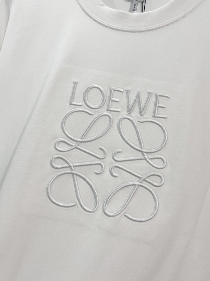 LOEWE 2026FW ANAGRAM EMBROIDERED SIGNATURE LONG SLEEVE T-SHIRT – 1:1 HIGH END