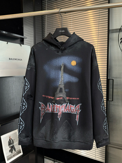 BALENCIAGA PARIS MOON 460G HEAVYWEIGHT HOODIE– 1:1 HIGH END