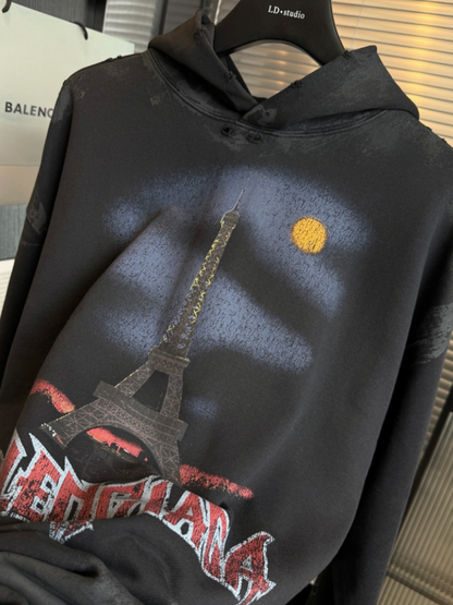 BALENCIAGA PARIS MOON 460G HEAVYWEIGHT HOODIE– 1:1 HIGH END