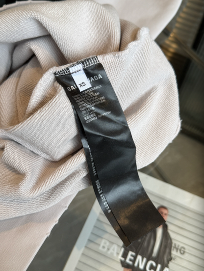 BALENCIAGA 2026FW MASKING TAPE LOGO RIPPED HOODIE – 1:1 HIGH END