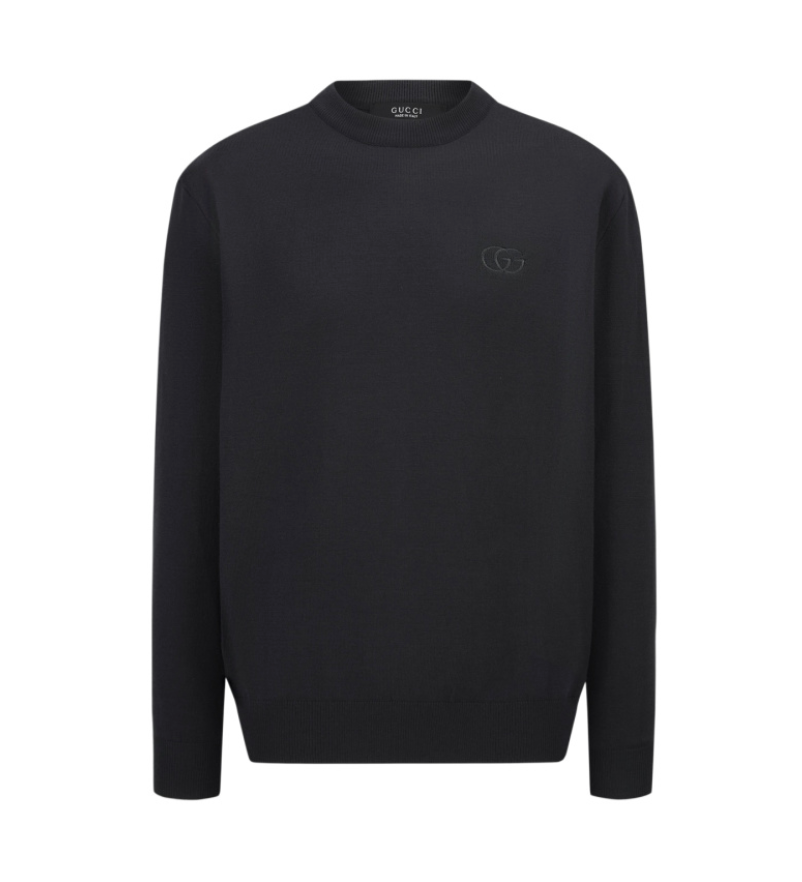 GUCCI 2026SS INTERLOCKING GG EMBROIDERED WOOL KNIT SWEATER – 1:1 HIGH END