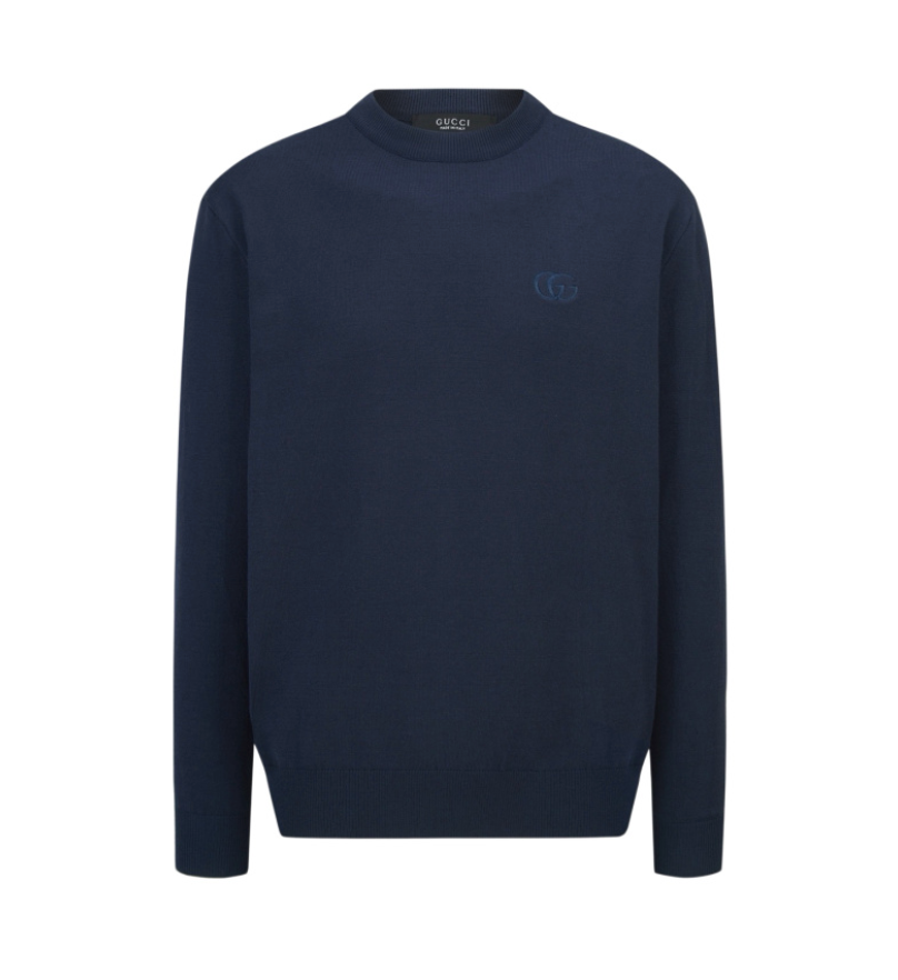 GUCCI 2026SS INTERLOCKING GG EMBROIDERED WOOL KNIT SWEATER – 1:1 HIGH END