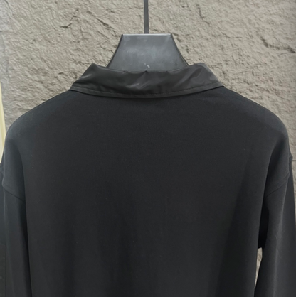 PRADA 2026FW CONTRAST COLLAR HALF-ZIP CARGO POCKET SWEATER – 1:1 HIGH END