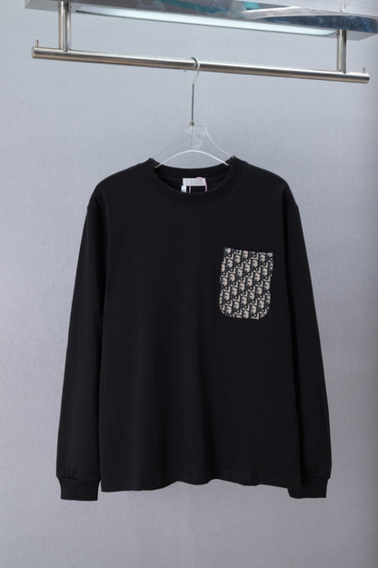 DIOR 2026SS OBLIQUE CONTRAST POCKET LONG SLEEVE T-SHIR – 1:1 HIGH END